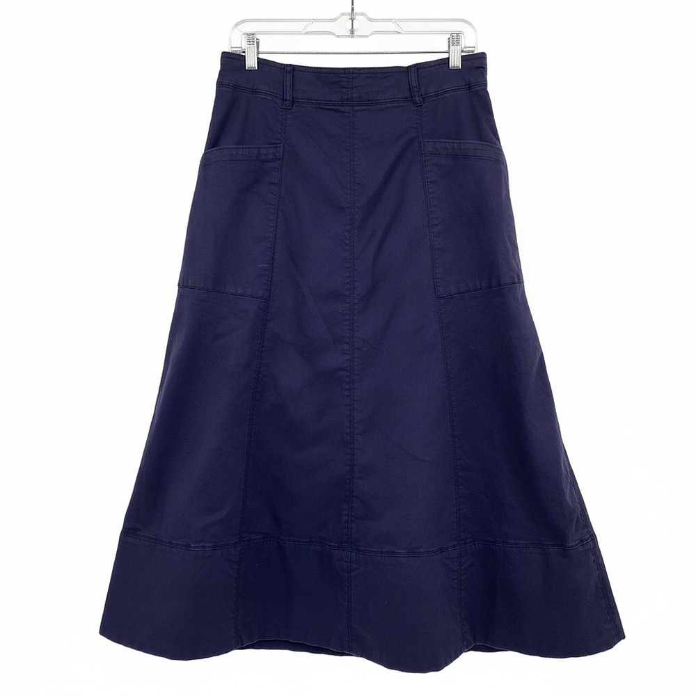 Anthropologie Navy Blue Midi Skirt | Womens M